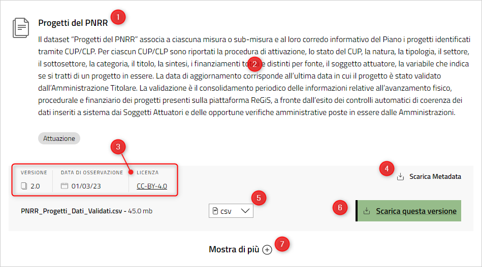 Esempio pagina dati ItaliaDomani